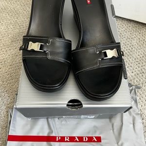Authentic Prada wedge sandal